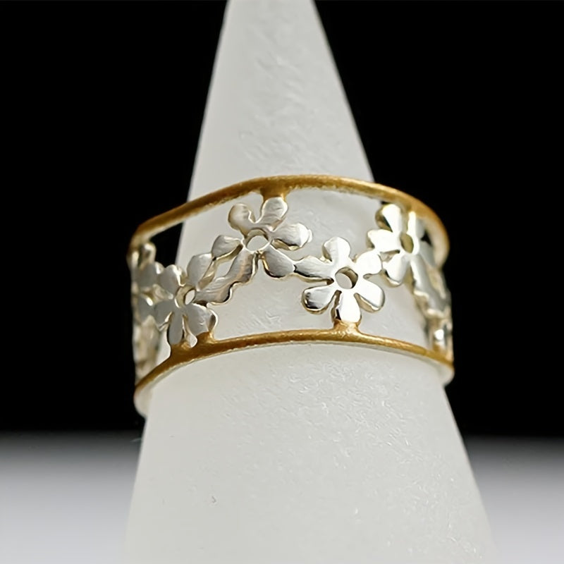 Exquisite Enamel Flower Ring Cute Daisy Flower Ring Ladies Jewelry Adjustable Jewelry Gift