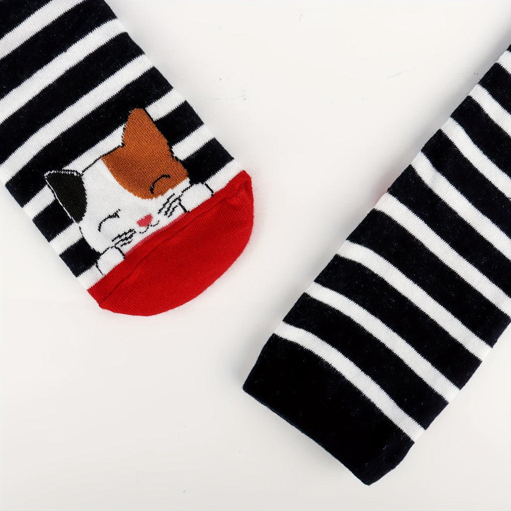 Funny Socks For Women Cat Socks Cat Lover Gifts For Women Christmas Fun Cool Novelty Funky Crew Socks Cute Christmas Gifts For Women Mom Grandma Girlfriend Sister Wife